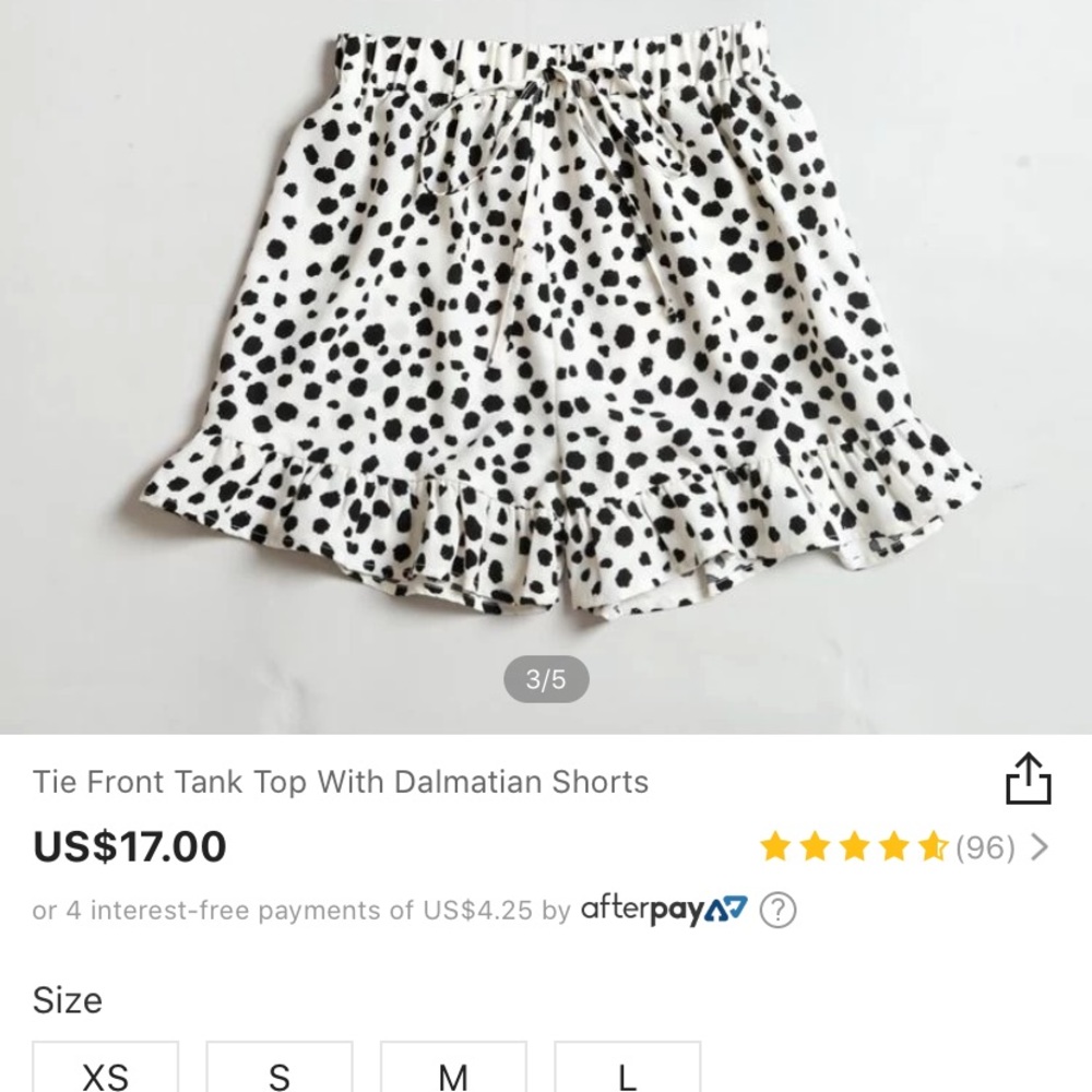 Shein Dalmatian Flowy Shorts